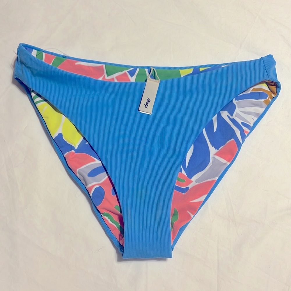 Maaji Blue and Multicolor Bikini Bottom